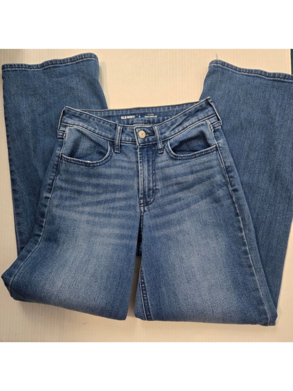 Old Navy Wow Wide-Leg High-Waisted Jeans Size 2 Women's Hippie Boho - Picture 4 of 11